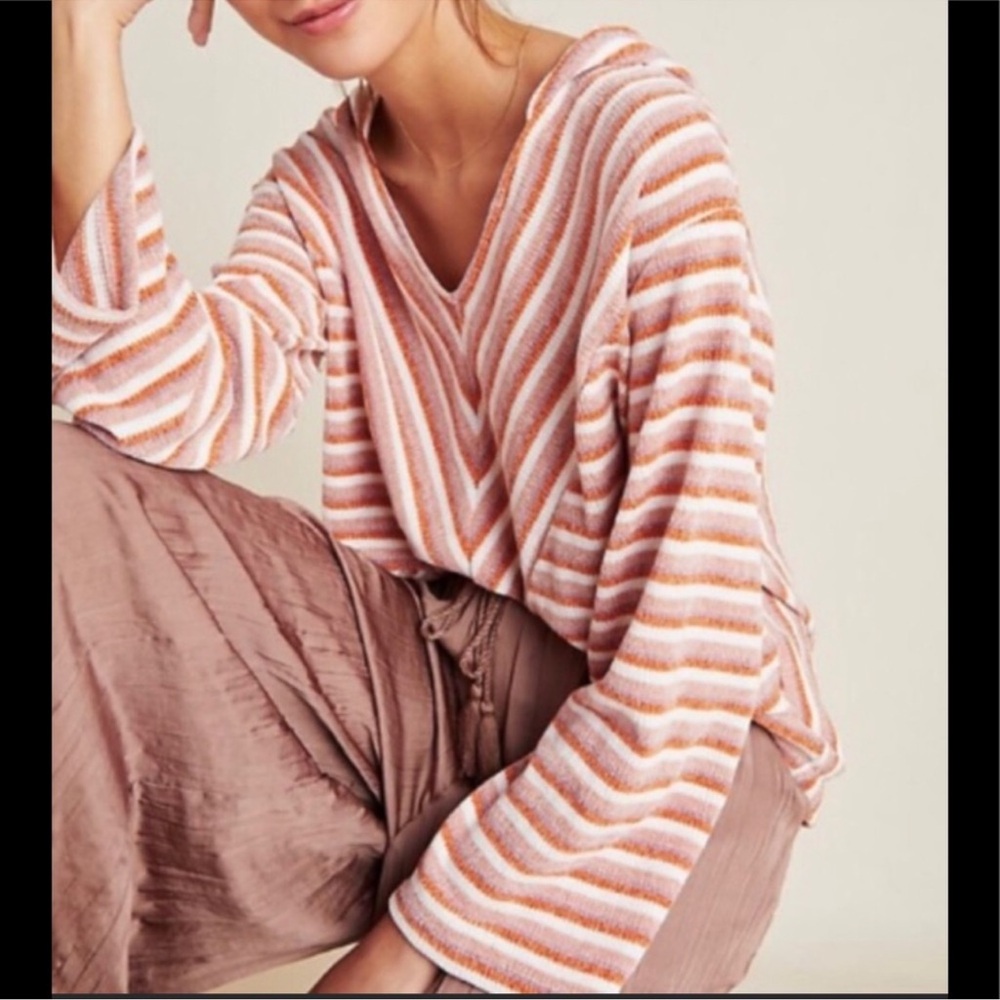 Anthropologie x Saturday Sunday Chenille Striped Hoodie